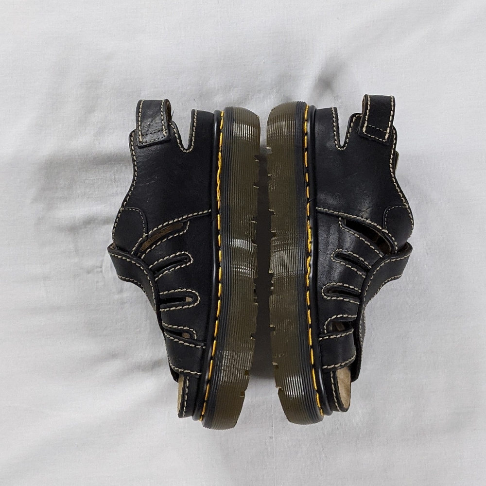 VTG 90s Chunky Platform Buckle Sandals Made In England Like New - Picture 5 of 8